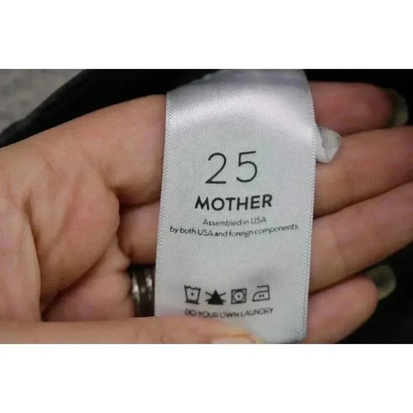 Mother Black Denim Jeans Stunner Zip Ankle Step Fray-Size 25-Pockets - Picture 5 of 10